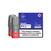 Pack of 2 Elf Bar Mate P1 prefilled pods in Grape flavor, delivering a rich and juicy grape taste, designed for use with the Elf Bar Mate device for a smooth and flavorful vaping experience